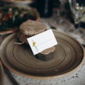 Landelijke zonnebloem gele bloemige bruiloft parti plaatskaartje