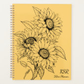 Landelijke Zonnebloem Illustratie Planner (Voorkant)