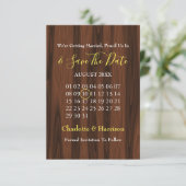 Landelijke Zonnebloem Kalender Trouw Save The Date (Staand voorkant)