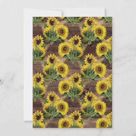 Landelijke Zonnebloem Landelijke Schuur Oefenavond Kaart (Achterkant)