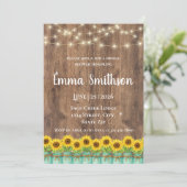 Landelijke Zonnebloem & Metselaars Pot Bruidsdiner Kaart (Staand voorkant)