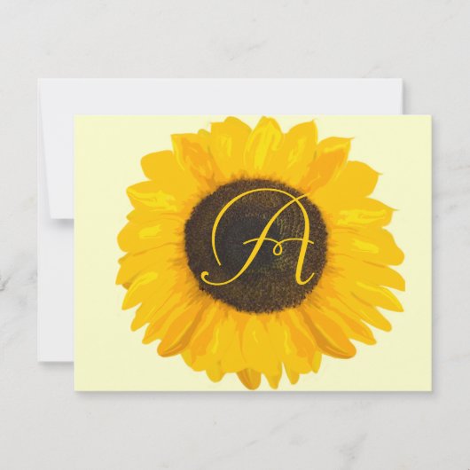 Landelijke Zonnebloem Reactiekaart RSVP Kaartje (Voorkant)