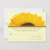 Landelijke Zonnebloem Reactiekaart RSVP Kaartje (Achterkant)