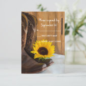 Landelijke Zonnebloem Westerne Bieden RSVP Reactie (Staand voorkant)