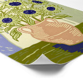 Landelijke zonnebloemboeket in terracotta pot poster (Hoek)