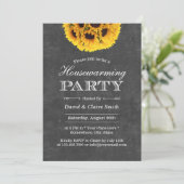 Landelijke zonnebloemen Chalkboard Housewarming Pa Kaart (Staand voorkant)