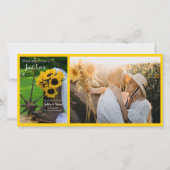 Landelijke zonnebloemen en cowboylaarzen westerse  save the date (Voorkant)