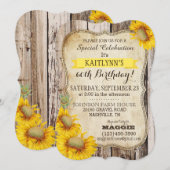 Landelijke zonnebloemen en Rustige houtdag Kaart (Voorkant / Achterkant)