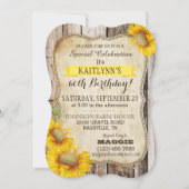 Landelijke zonnebloemen en Rustige houtdag Kaart (Voorkant)