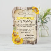 Landelijke zonnebloemen en Rustige houtdag Kaart (Staand voorkant)