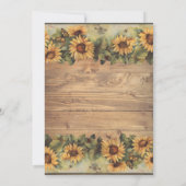 Landelijke zonnebloemen en vlinders kaart (Achterkant)