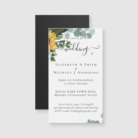 Landelijke Zonnebloemen Eucalyptus Bladeren Bruilo (Voorkant / Achterkant)