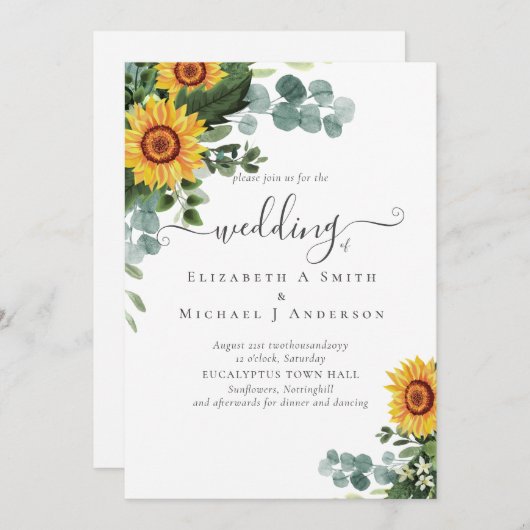 Landelijke Zonnebloemen Eucalyptus Bladeren Bruilo (Voorkant / Achterkant)