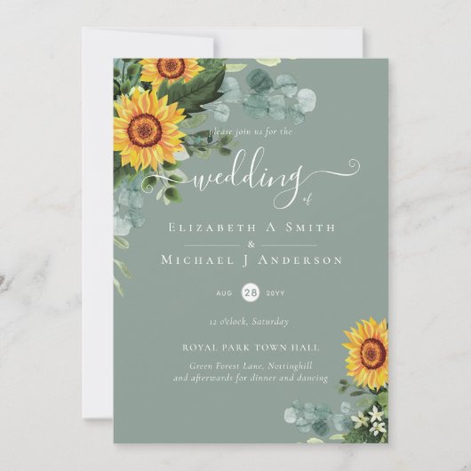 Landelijke Zonnebloemen Eucalyptus Bladeren Bruilo (Voorkant)