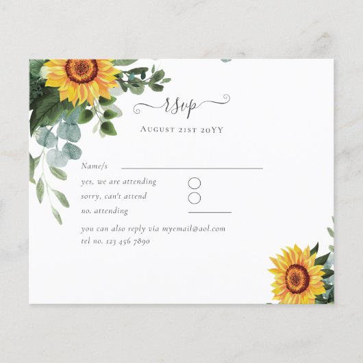 Landelijke Zonnebloemen Eucalyptus Bladeren Bruilo (Voorkant)