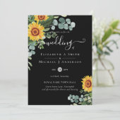Landelijke Zonnebloemen Eucalyptus Bladeren Bruilo Kaart (Staand voorkant)