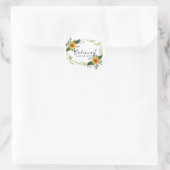 Landelijke Zonnebloemen Groene Huwelijksbudget Ronde Sticker (Tas)