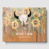 Landelijke zonnebloemen stierenschedel westerse bl gastenboek (Voorkant)