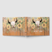 Landelijke zonnebloemen stierenschedel westerse bl gastenboek (Volledig)