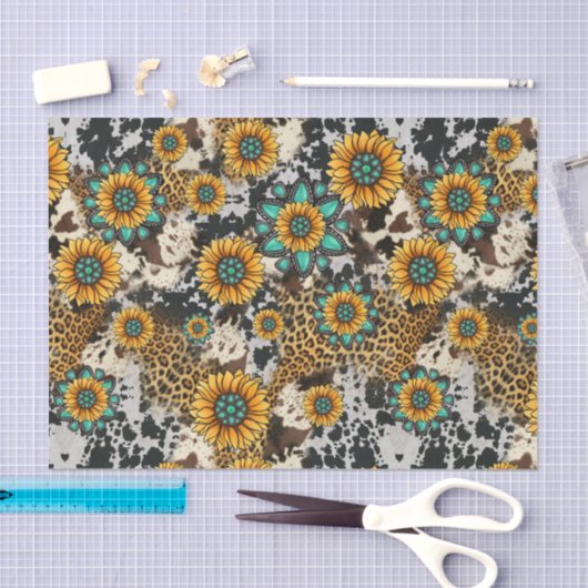 Landelijke zonnebloemen tissuepapier (Craft)