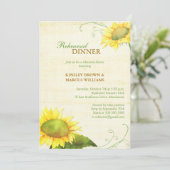 Landelijke zonnebloemen Weduwrepetitie Kaart (Staand voorkant)