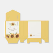 Landelijke zonnebloempitten bedankdoosjes (Uitgevouwen)