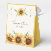 Landelijke zonnebloempitten bedankdoosjes (Achterkant)