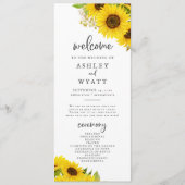 Landelijke zonnebloempwoudenweddenschappen programmakaart (Voorkant)