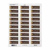 Landelijke zonnebloemrozen Huwelijks retouradres Etiket (Full Sheet)