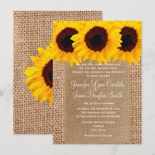 Landelijke zonneschermen Burlap Print Weduwen Uitn Kaart (Voorkant / Achterkant)