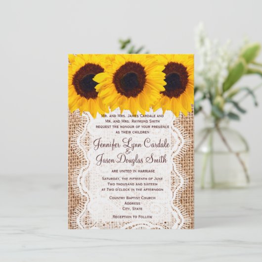 Landelijke zonneschermen Burlap Print Weduwen Uitn Kaart (Staand voorkant)