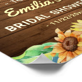 Landelijke Zonneschijn Bruidsdouche Ontvangst Poster (Hoek)