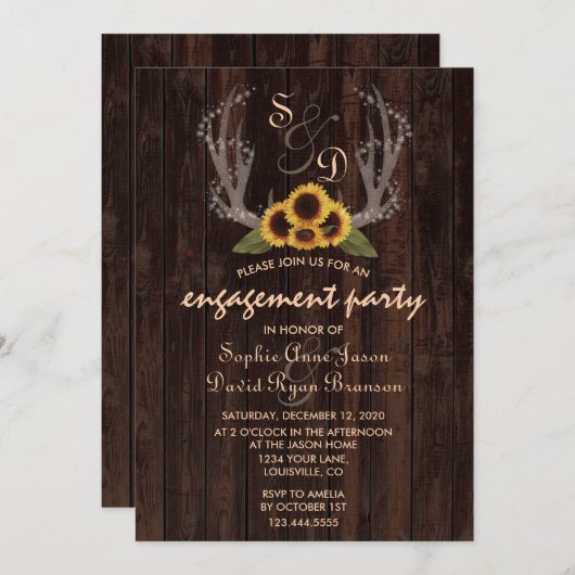 Landelijke Zonneschijn Zonnebloemen Geweien Trouw Kaart (Voorkant / Achterkant)