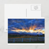 Landelijke zonnestraal briefkaart (Voorkant / Achterkant)