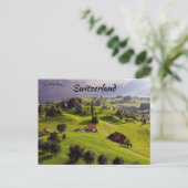 Landelijke zonsondergang in Luzern Zwitserland Briefkaart (Staand voorkant)