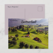 Landelijke zonsondergang in Luzern Zwitserland Briefkaart (Voorkant / Achterkant)