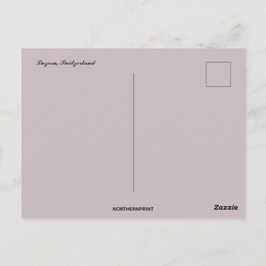 Landelijke zonsondergang in Luzern Zwitserland Briefkaart (Achterkant)