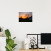 Landelijke zonsondergang poster (Thuiskantoor)