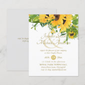 Landelijke Zuidelijke Zonnebloemen Bruiloft Bridal (Voorkant / Achterkant)