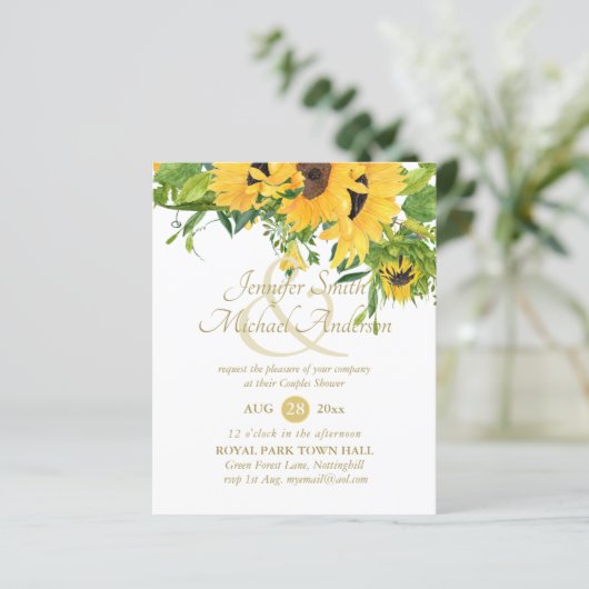 Landelijke Zuidelijke Zonnebloemen Bruiloft Bridal (Staand voorkant)