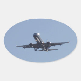Landen in de zon ovale sticker