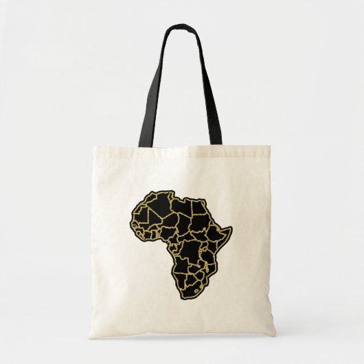 Landen in zwart Afrika, met de goudglitter Tote Bag (Voorkant)