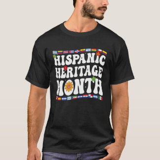Landen met een hevige hispanische monding t-shirt