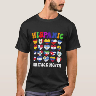 Landen met een hevige hispanische monding t-shirt