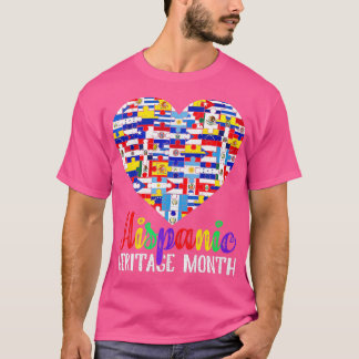 Landen met een hevige hispanische monding t-shirt