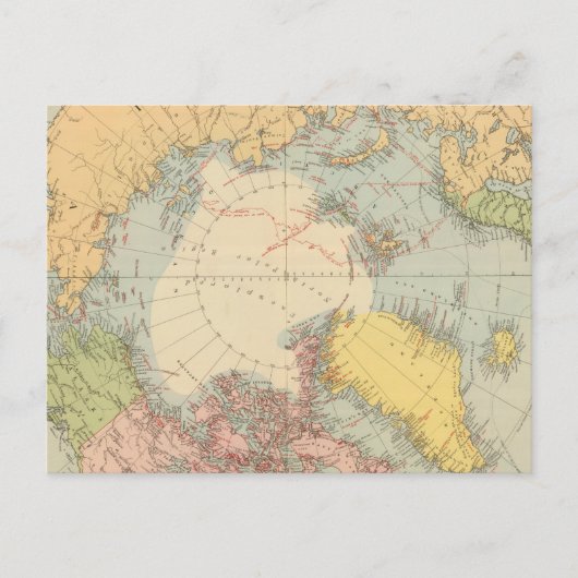 Landen rond de Noordpool Briefkaart (Voorkant)