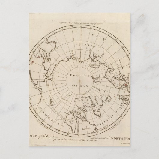 Landen rond de Noordpool Briefkaart (Voorkant)