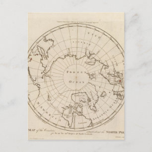 Landen rond de Noordpool Briefkaart