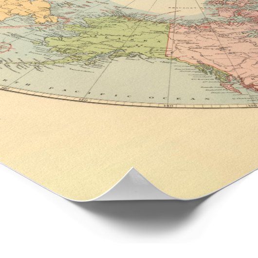 Landen rond de Noordpool Poster (Hoek)