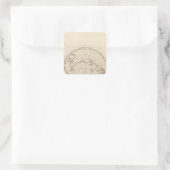 Landen rond de Noordpool Vierkante Sticker (Tas)